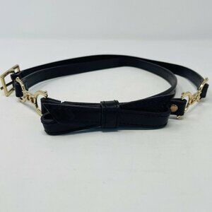 The Limited Womens Size Medium Chain Link Skinny Waist Belt with Bow Brown